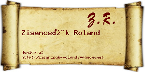 Zisencsák Roland névjegykártya